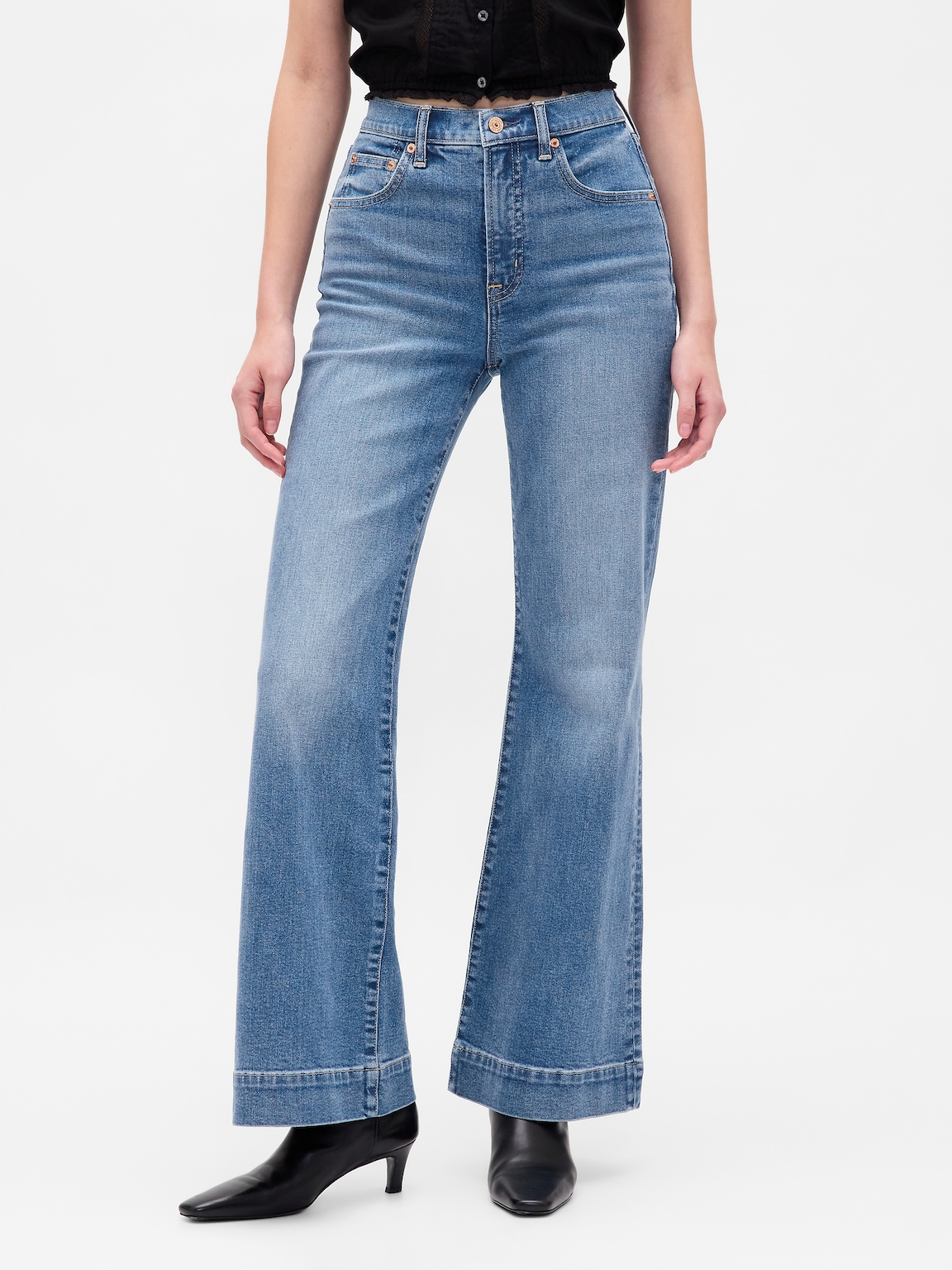 High Rise Relaxed Flare Jeans