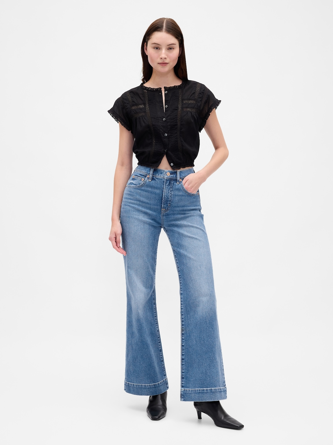 High Rise Relaxed Flare Jeans