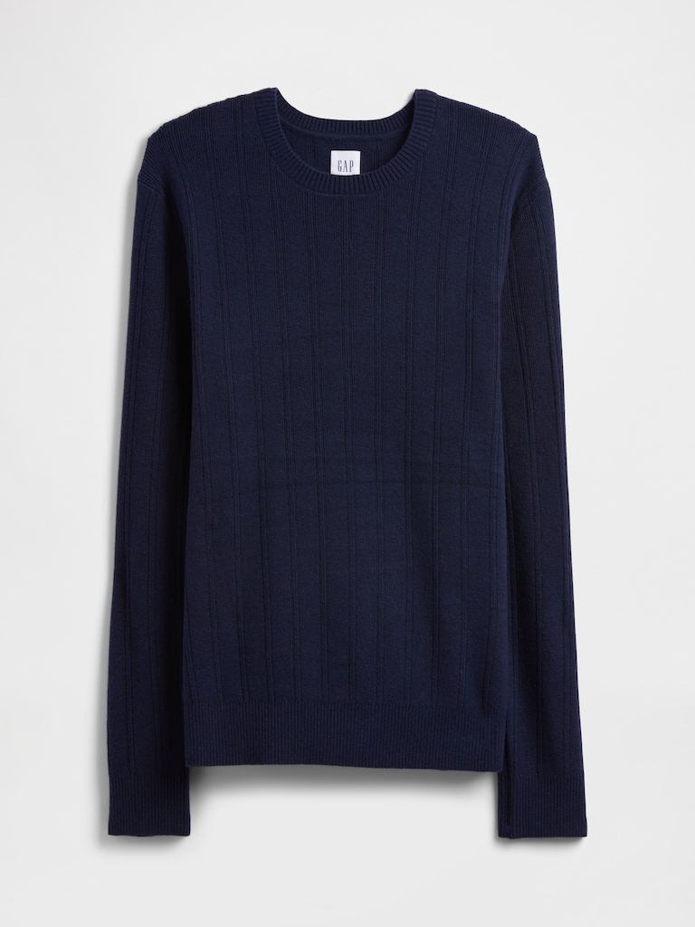 CashSoft Ribbed Crewneck Sweater