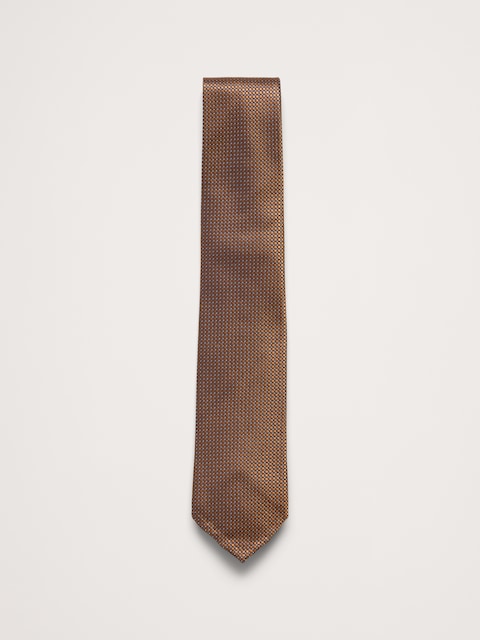 Cravate Banana Republic Beige Rayée - 100% Soie, Coupe Slim, Occasion