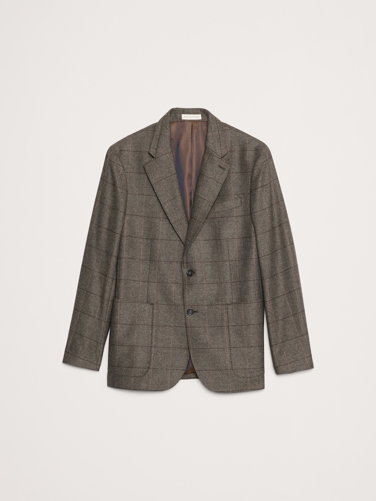 Italian Windowpane Suit Jacket