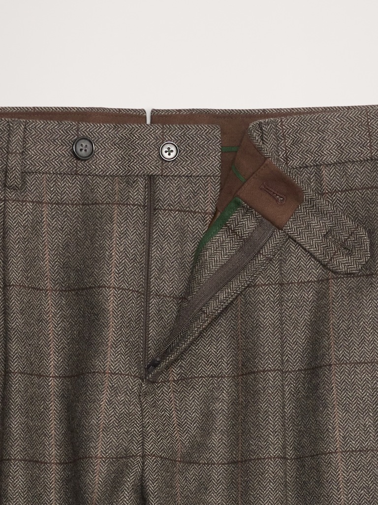 Italian Windowpane Suit Pant