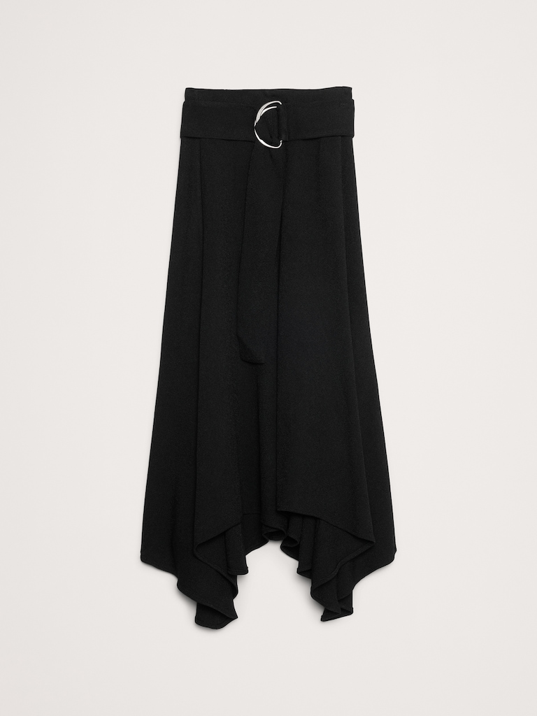 Pebbled Crepe Maxi Skirt