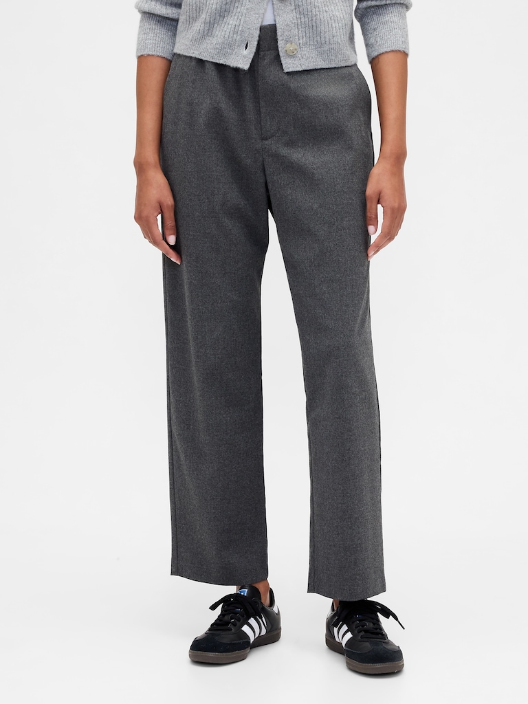 Recycled High Rise Straight-Leg Pants