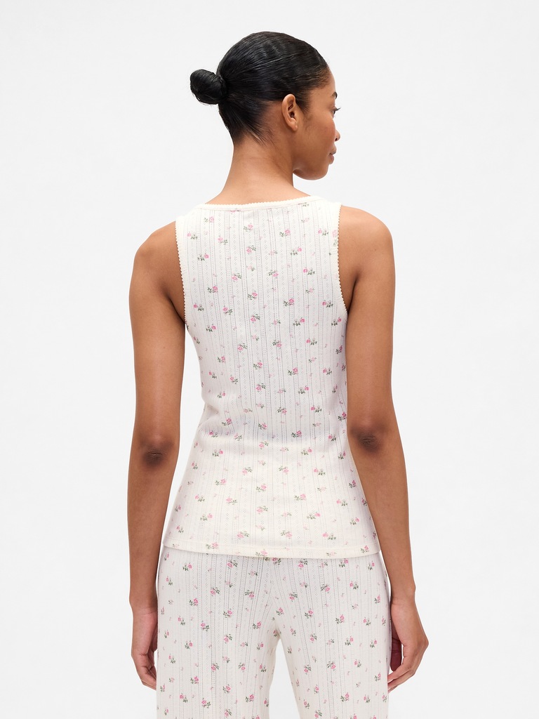 Pointelle Scoopneck PJ Tank Top