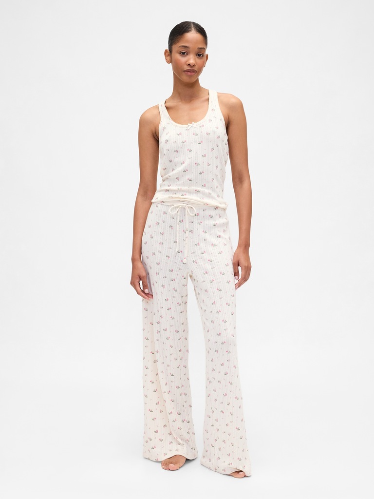 Pointelle Scoopneck PJ Tank Top