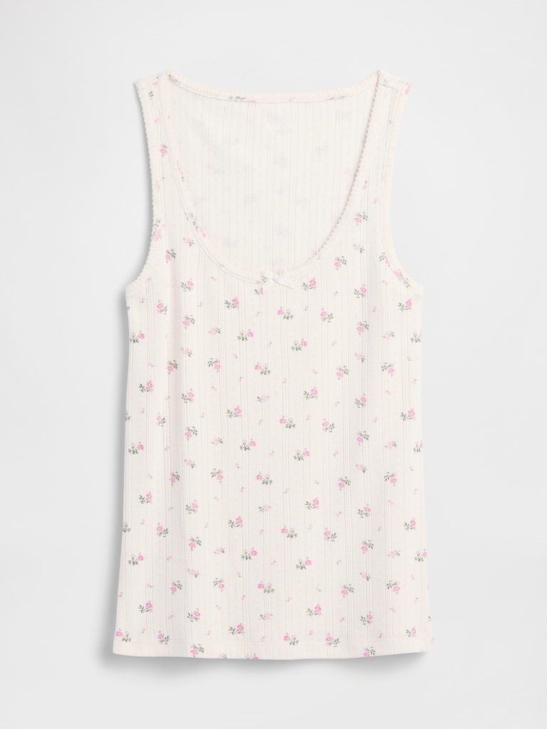 Pointelle Scoopneck PJ Tank Top