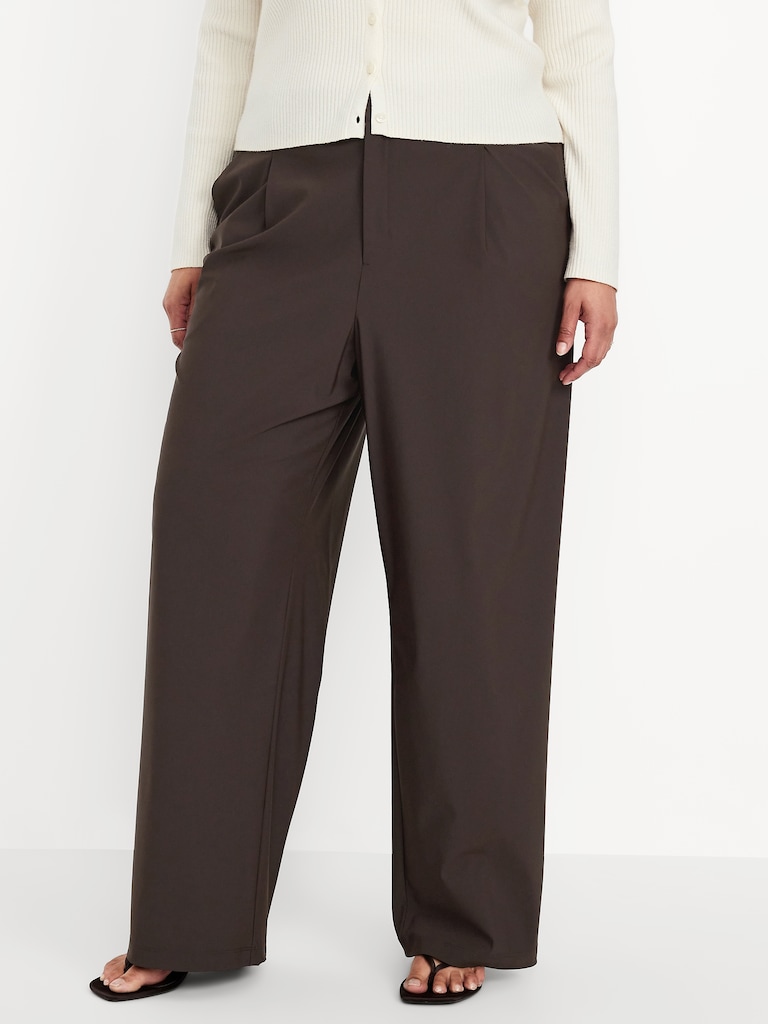 High-Waisted SleekTech Trouser Pants