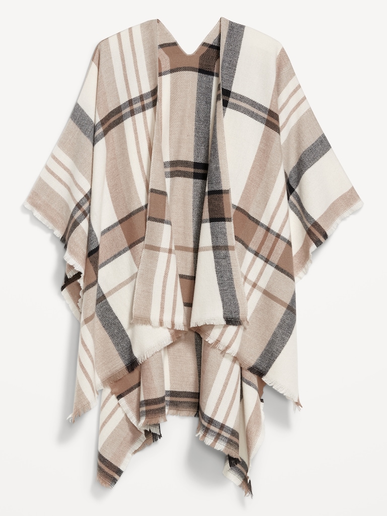 Flannel Fringe Poncho