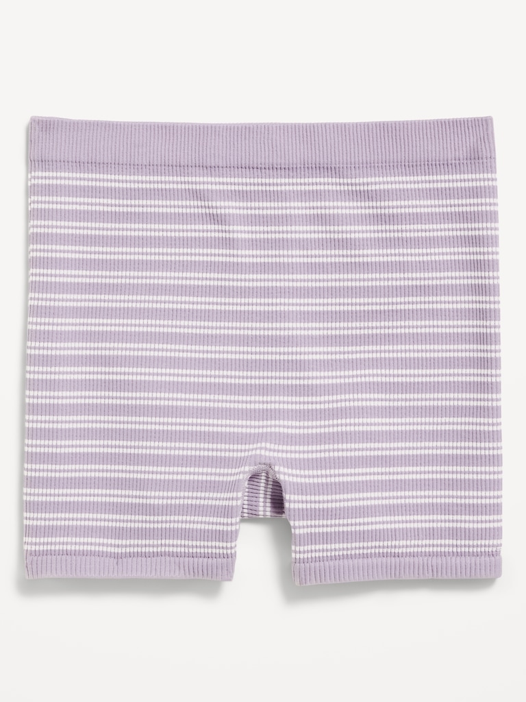 Mid-Rise Seamless Ribbed Boyshort Underwear