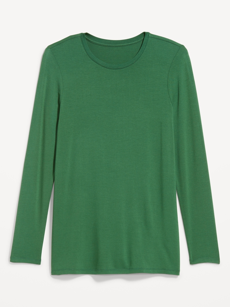 Luxe Long-Sleeve Crew-Neck Tunic