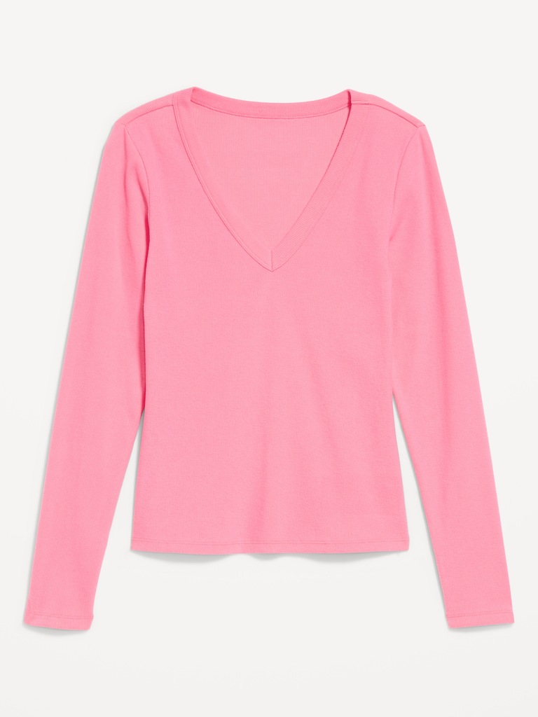Cozy Snug Long-Sleeve V-Neck T-Shirt
