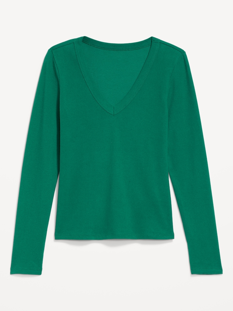 Cozy Snug Long-Sleeve V-Neck T-Shirt