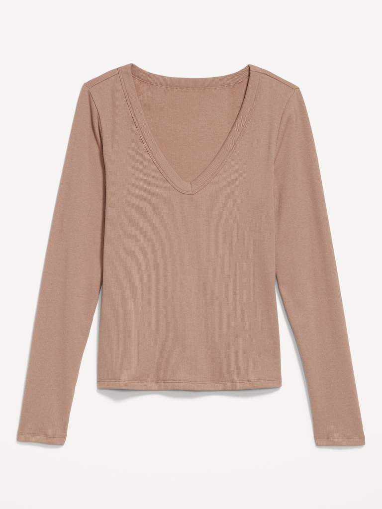 Cozy Snug Long-Sleeve V-Neck T-Shirt