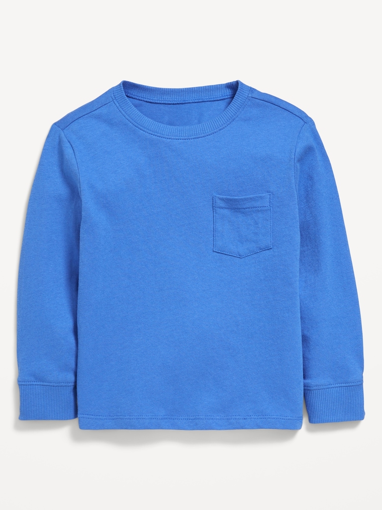 Long-Sleeve Pocket T-Shirt for Toddler Boys