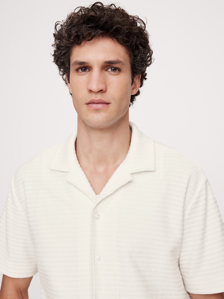 Terry Stripe Resort Shirt