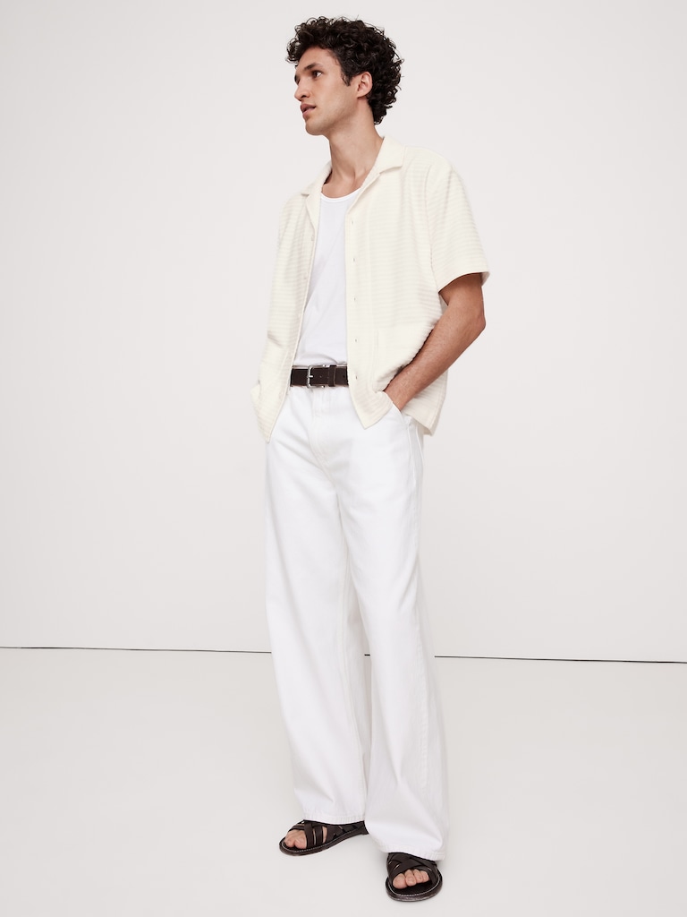 Terry Stripe Resort Shirt