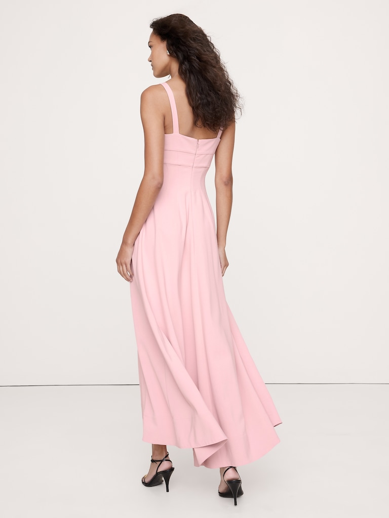 Stretch-Sateen Sweetheart Maxi Dress
