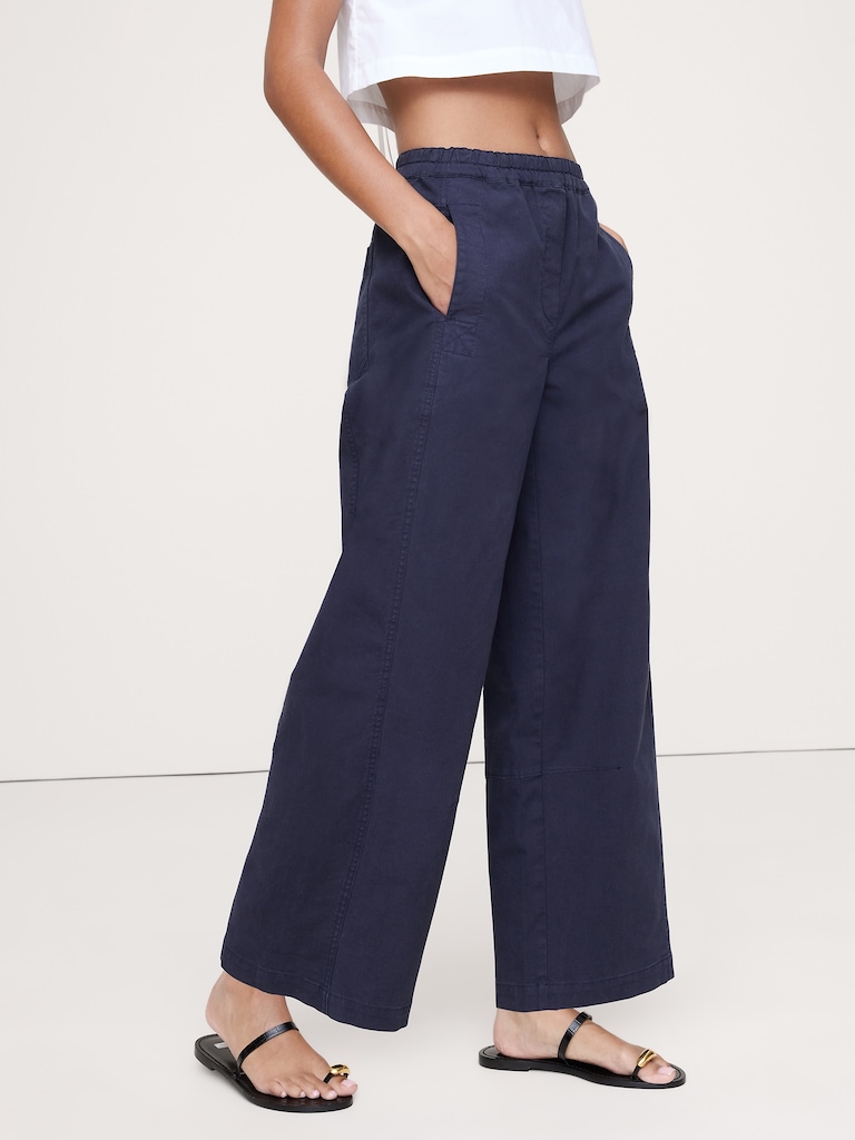 Mid-Rise Relaxed Painter Pull-On Pant