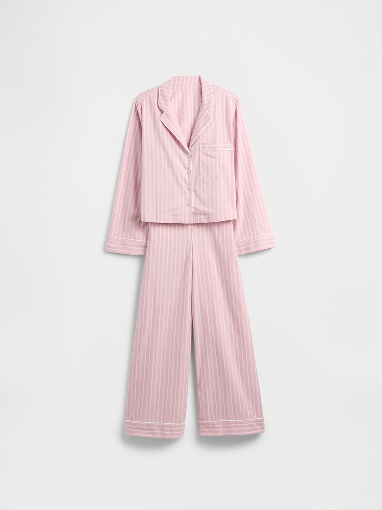 Relaxed Poplin PJ Set