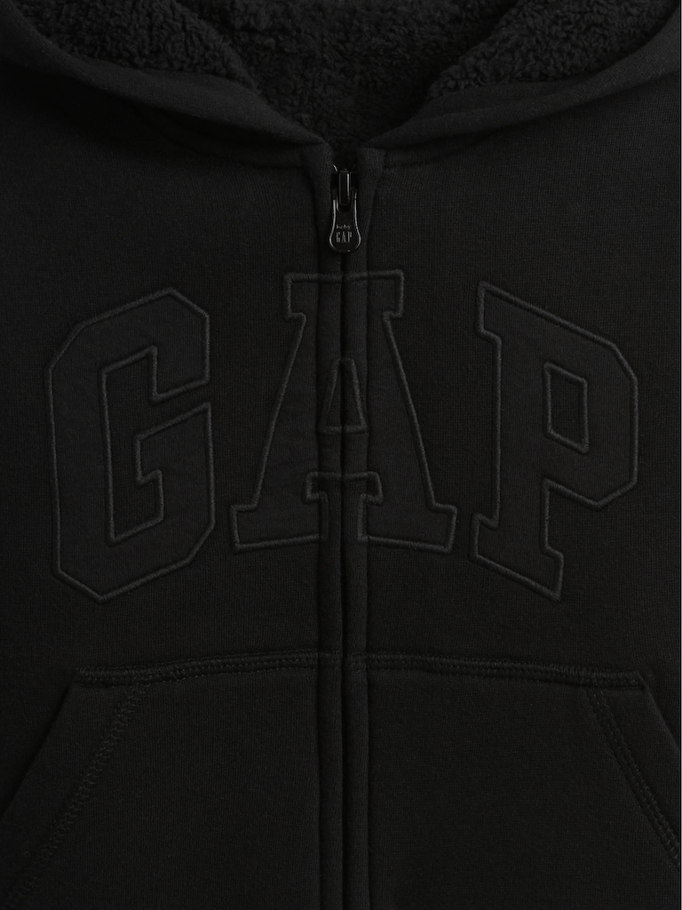 babyGap Logo Sherpa-Lined Zip Hoodie