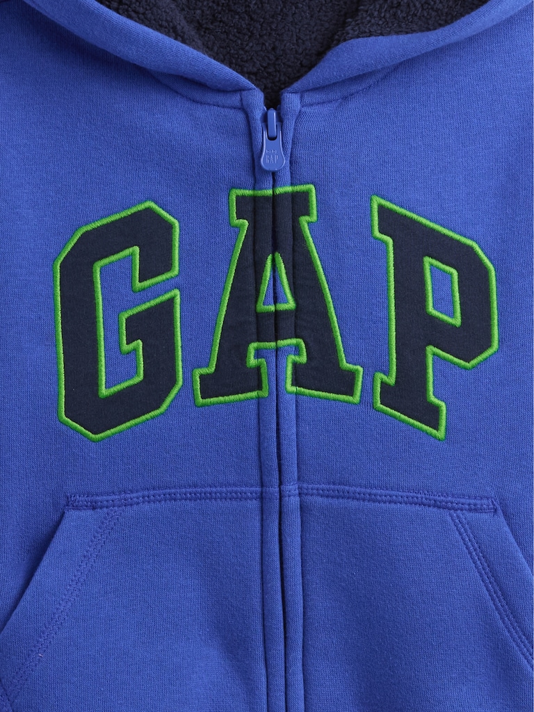 babyGap Logo Sherpa-Lined Zip Hoodie