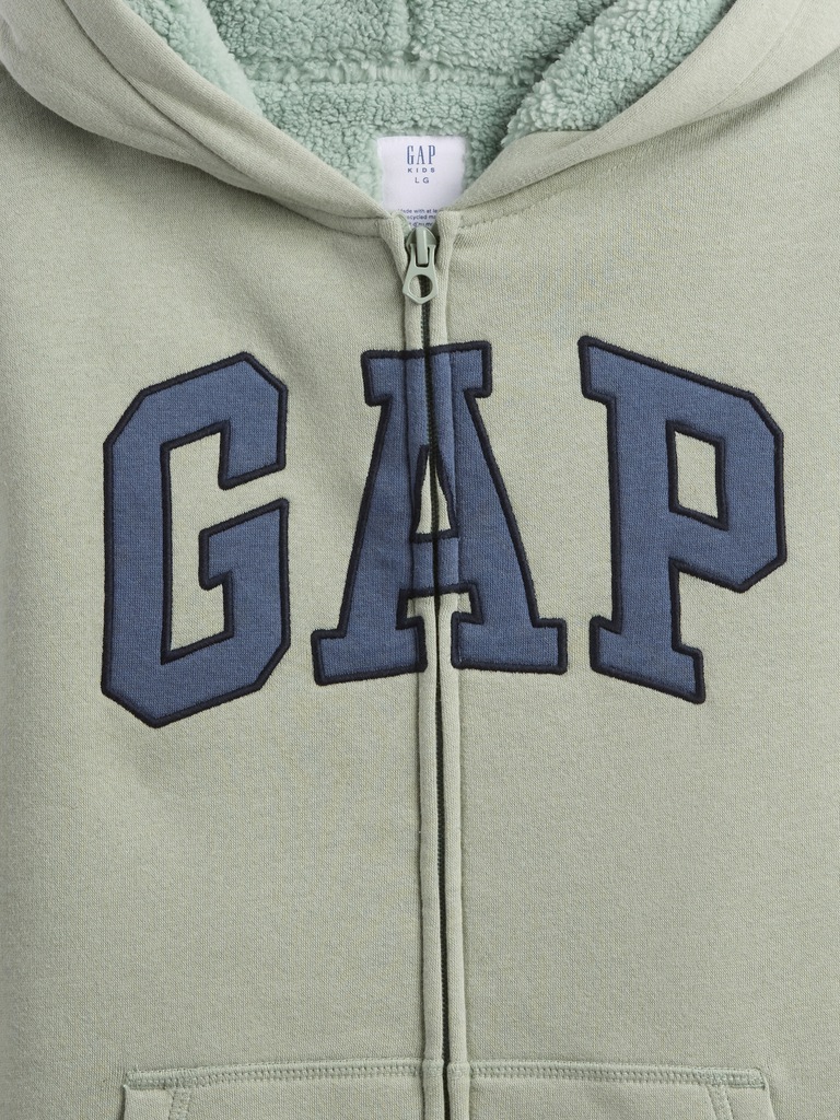 Kids Gap Logo Sherpa Zip Hoodie