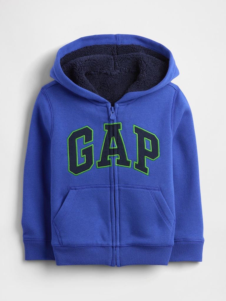 babyGap Logo Sherpa-Lined Zip Hoodie