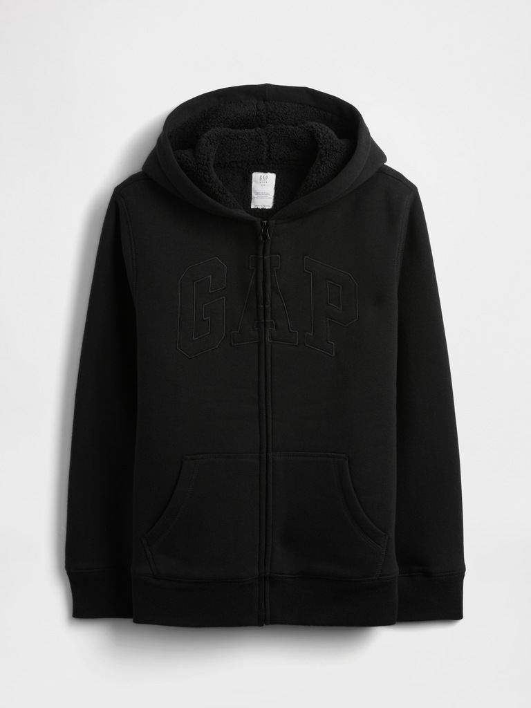Kids Gap Logo Sherpa Zip Hoodie