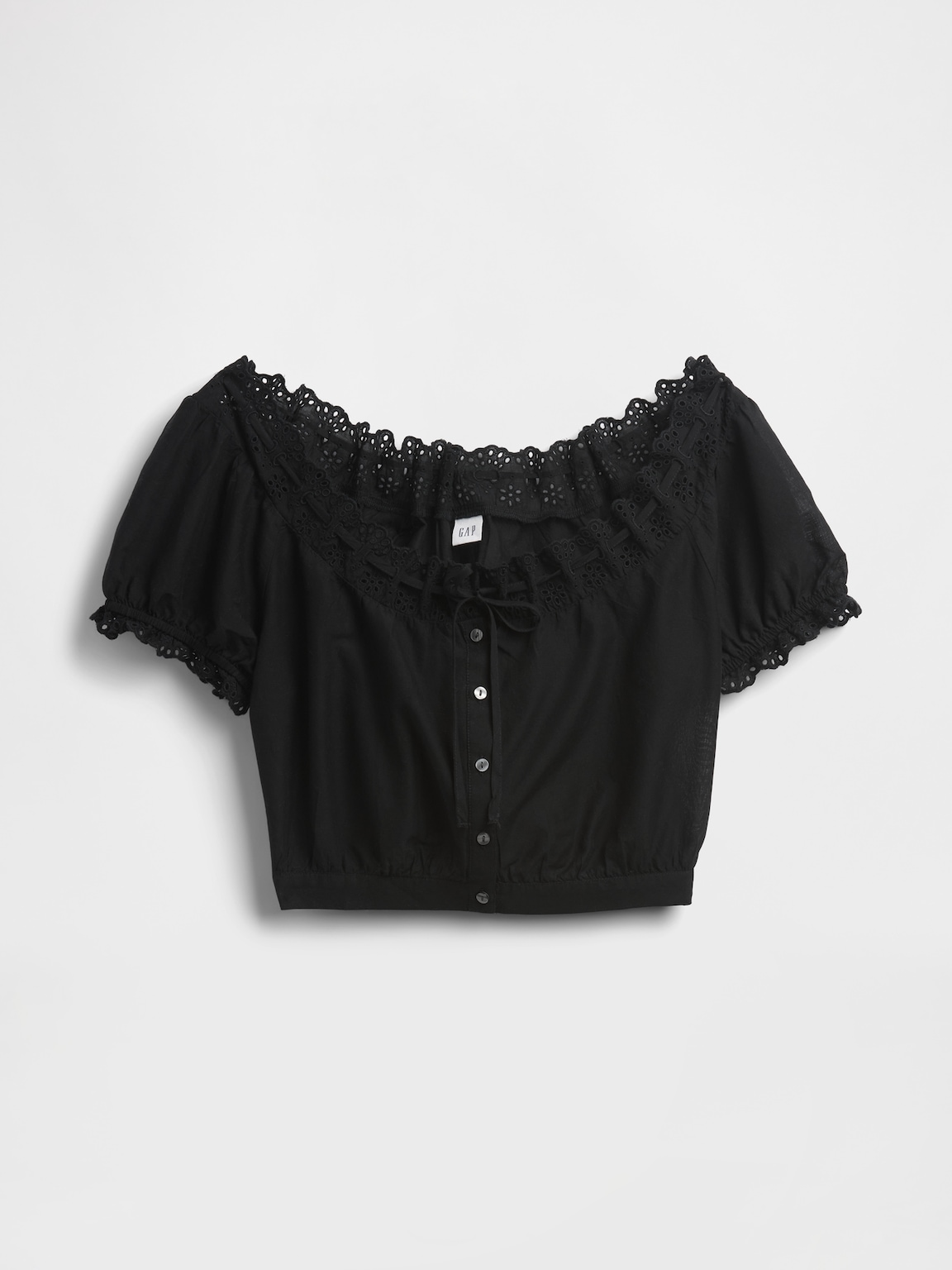 Eyelet Crop Top