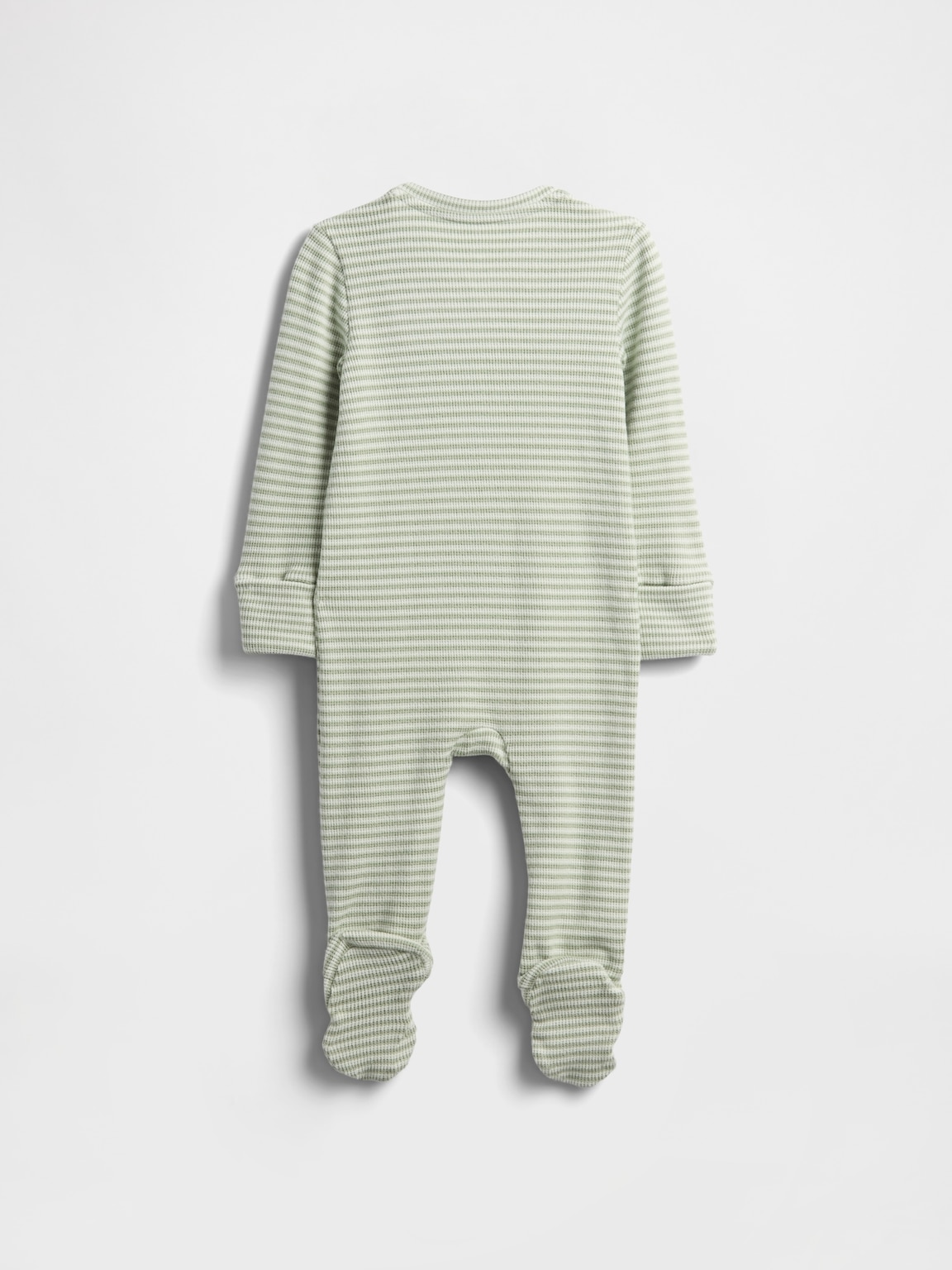 Baby Softspun Waffle Bear Pocket Footed One-Piece