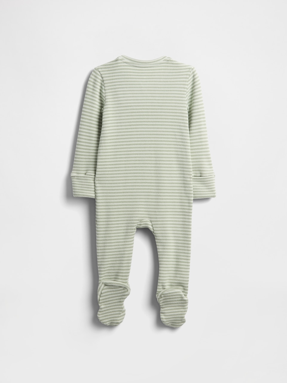 Baby Softspun Waffle Bear Pocket Footed One-Piece