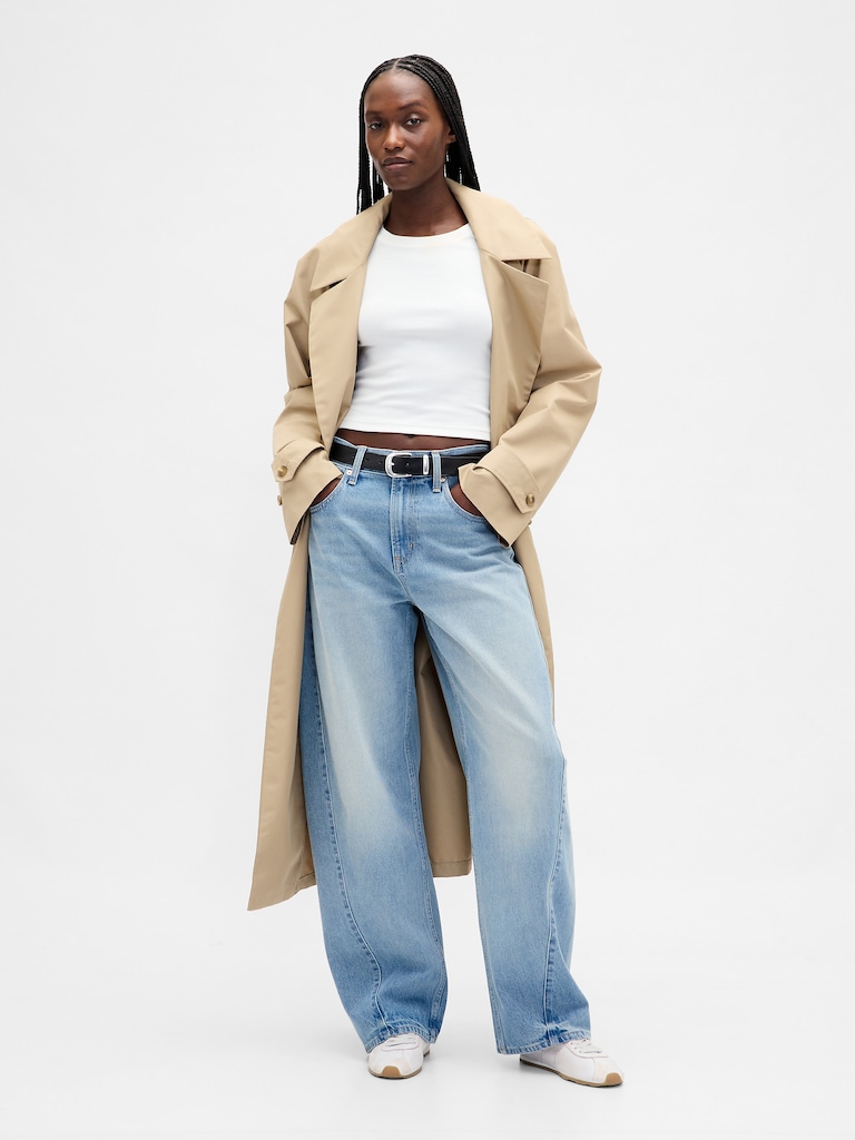 High Rise Baggy Barrel Jeans