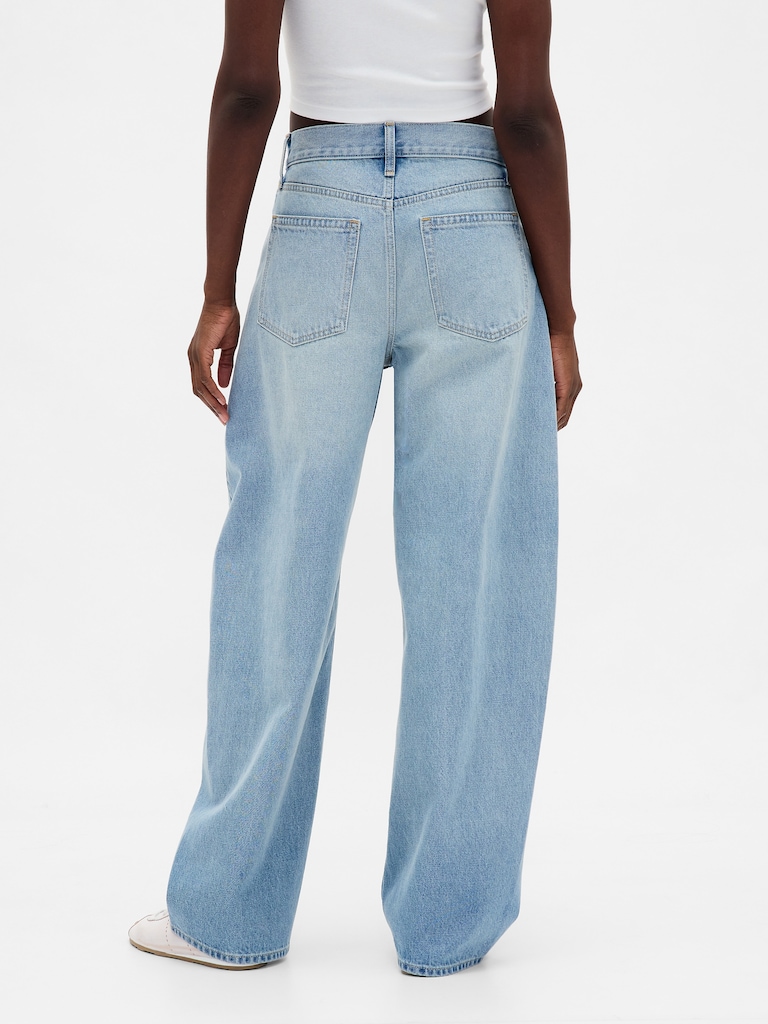 High Rise Baggy Barrel Jeans