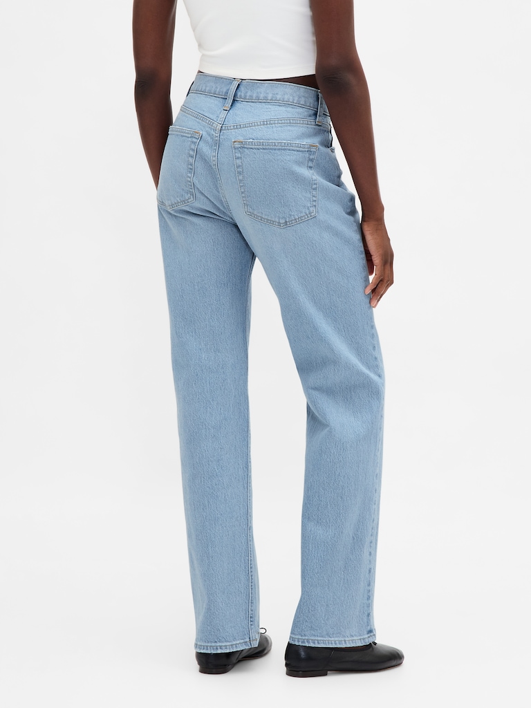 High Rise Relaxed Straight Jeans