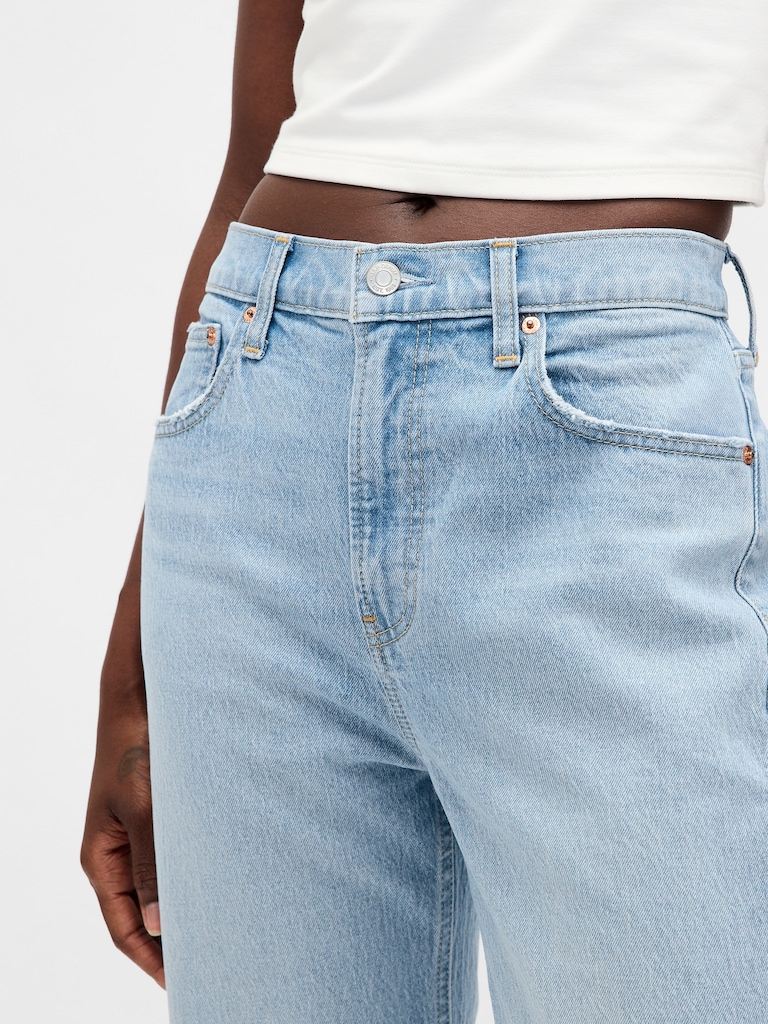 High Rise Relaxed Straight Jeans