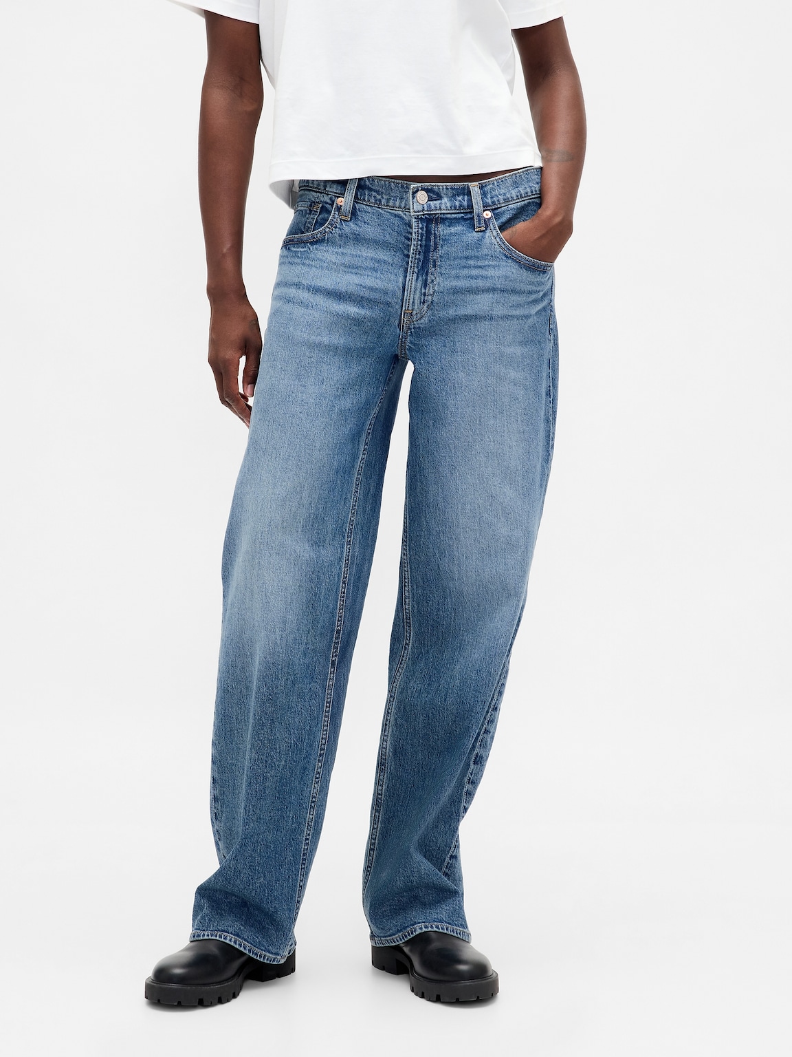 Low Rise '90s Loose Jeans