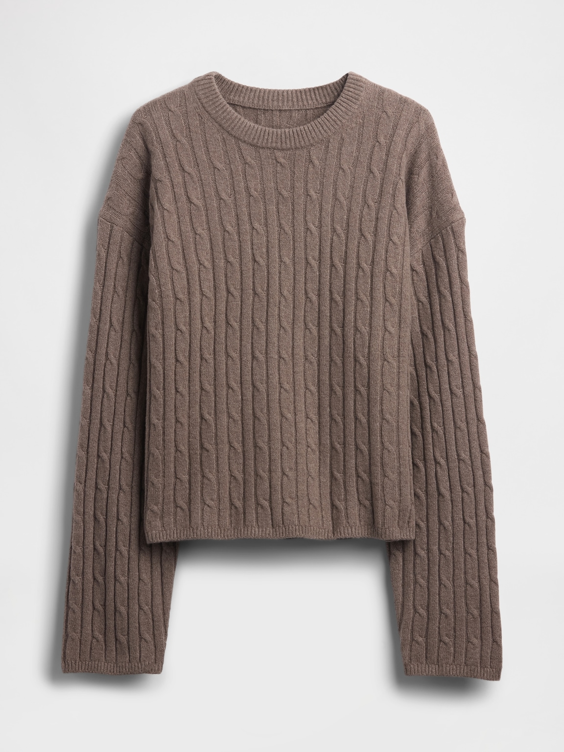 CashSoft Oversized Cable-Knit Sweater