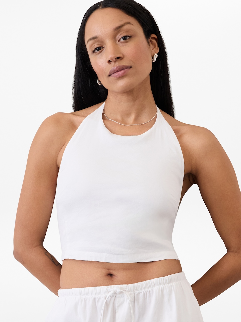 V-Neck Hardware One-Piece Swimsuit