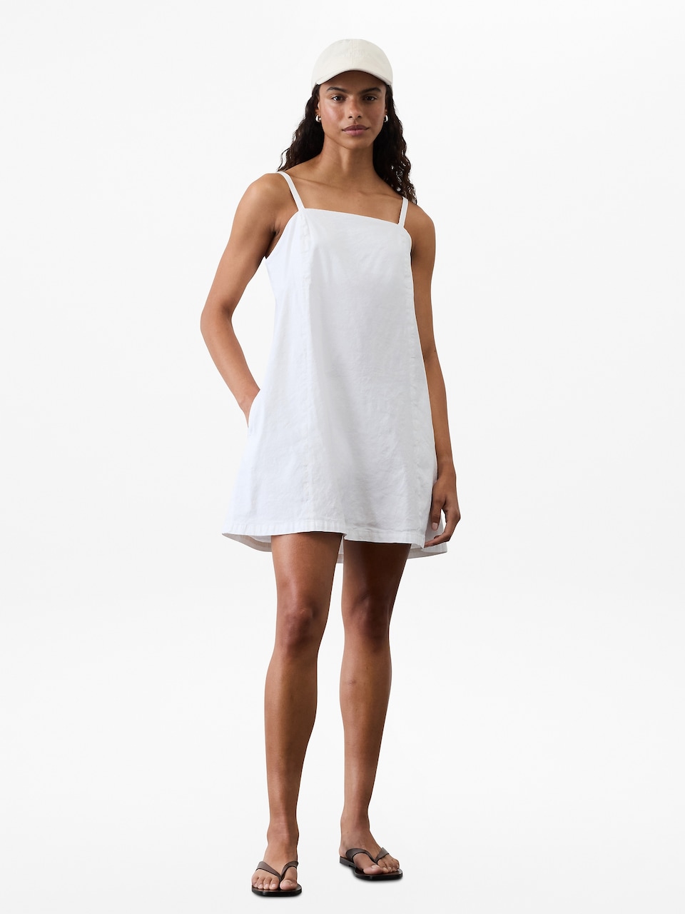 V-Neck Hardware One-Piece Swimsuit