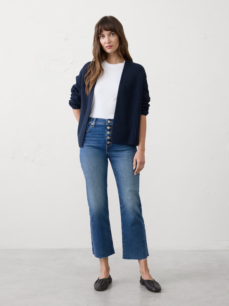 Kick Flare High-Rise Cropped Jean