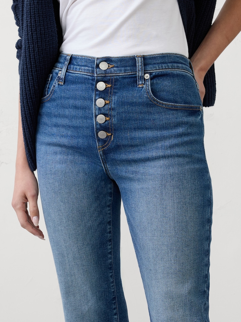 Kick Flare High-Rise Cropped Jean