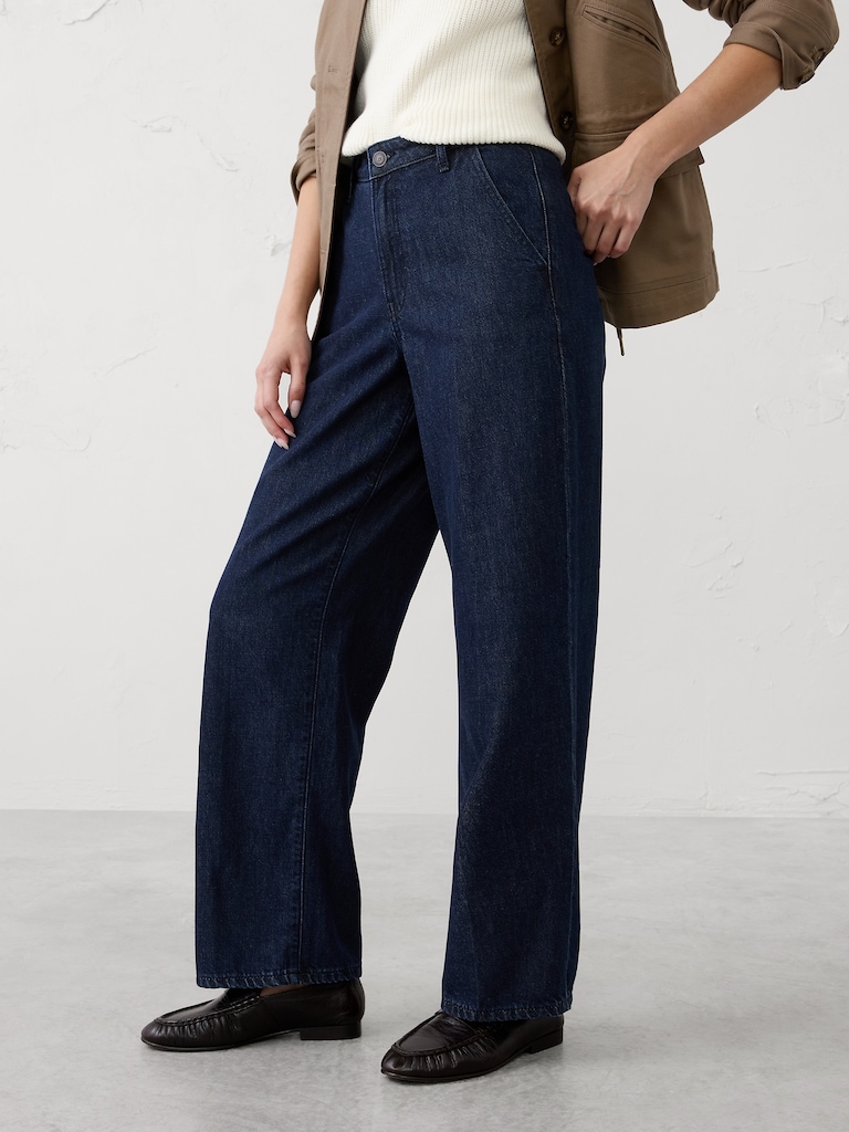 Straight High-Rise Luxe Trouser Jean