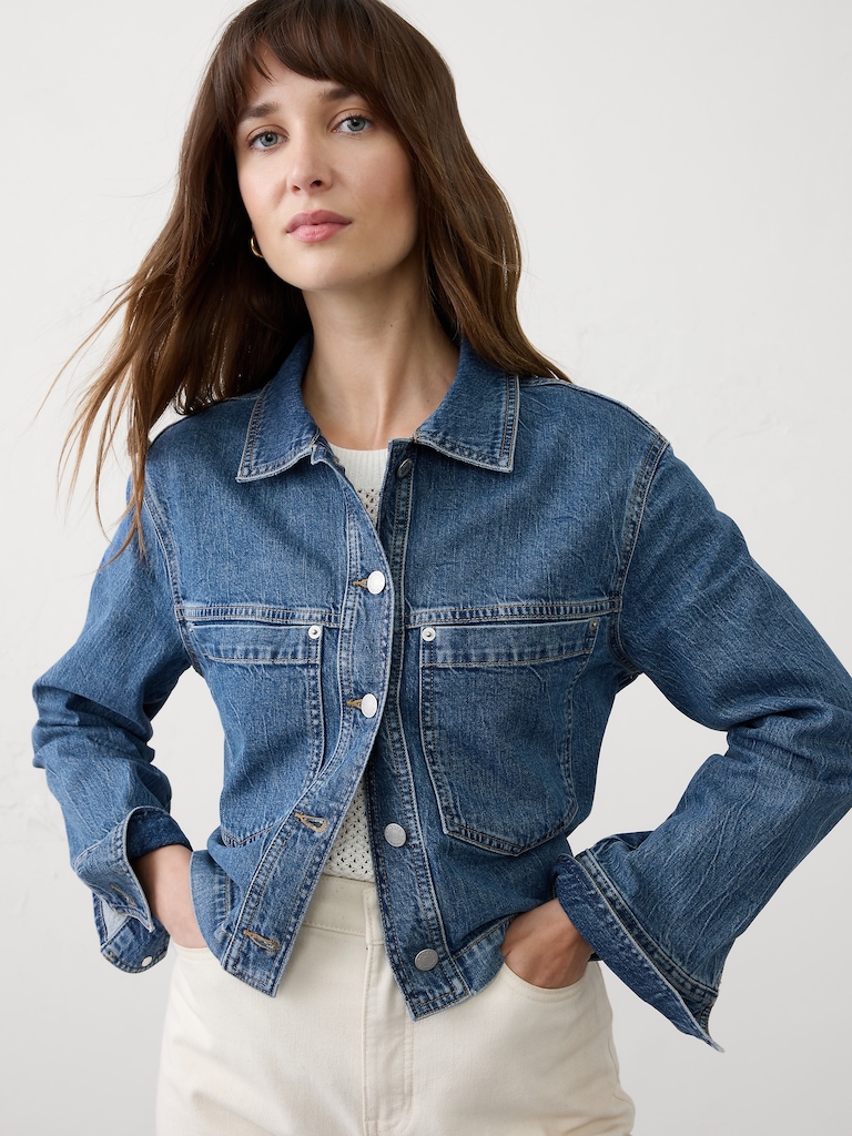 Denim Cropped Jacket