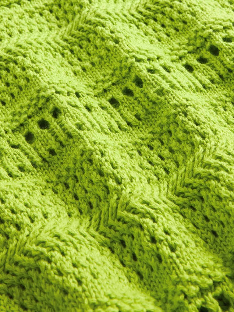 Sleeveless Mixed-Stitch Sweater Tank Top