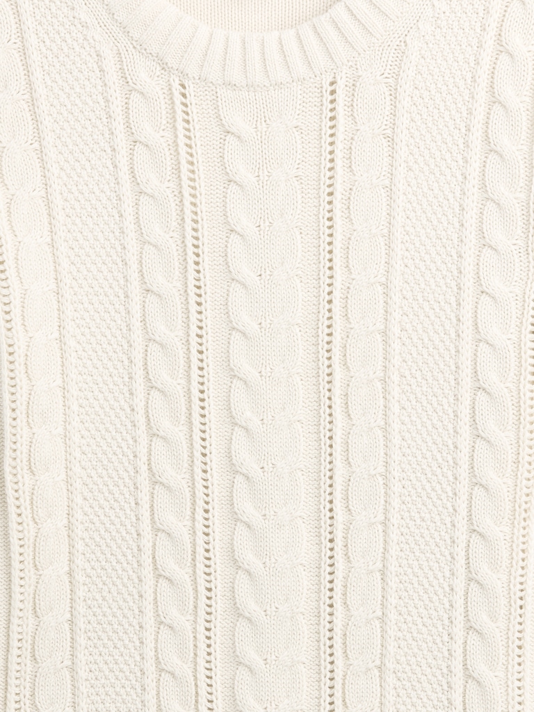 Cable-Knit Crewneck Sweater