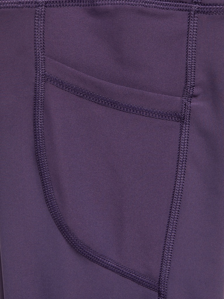 High-Waisted PowerSoft 7/8-Length Side-Pocket Leggings for Girls