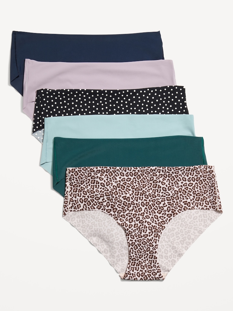 Low-Rise No-Show Hipster Underwear 6-Pack