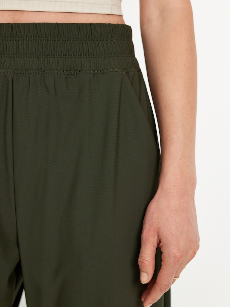 High-Waisted SleekTech Barrel Ankle Pants