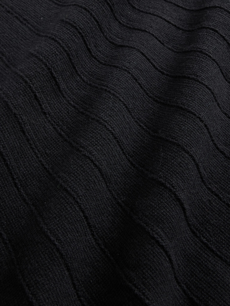 Pleated Mini Sweater Skirt